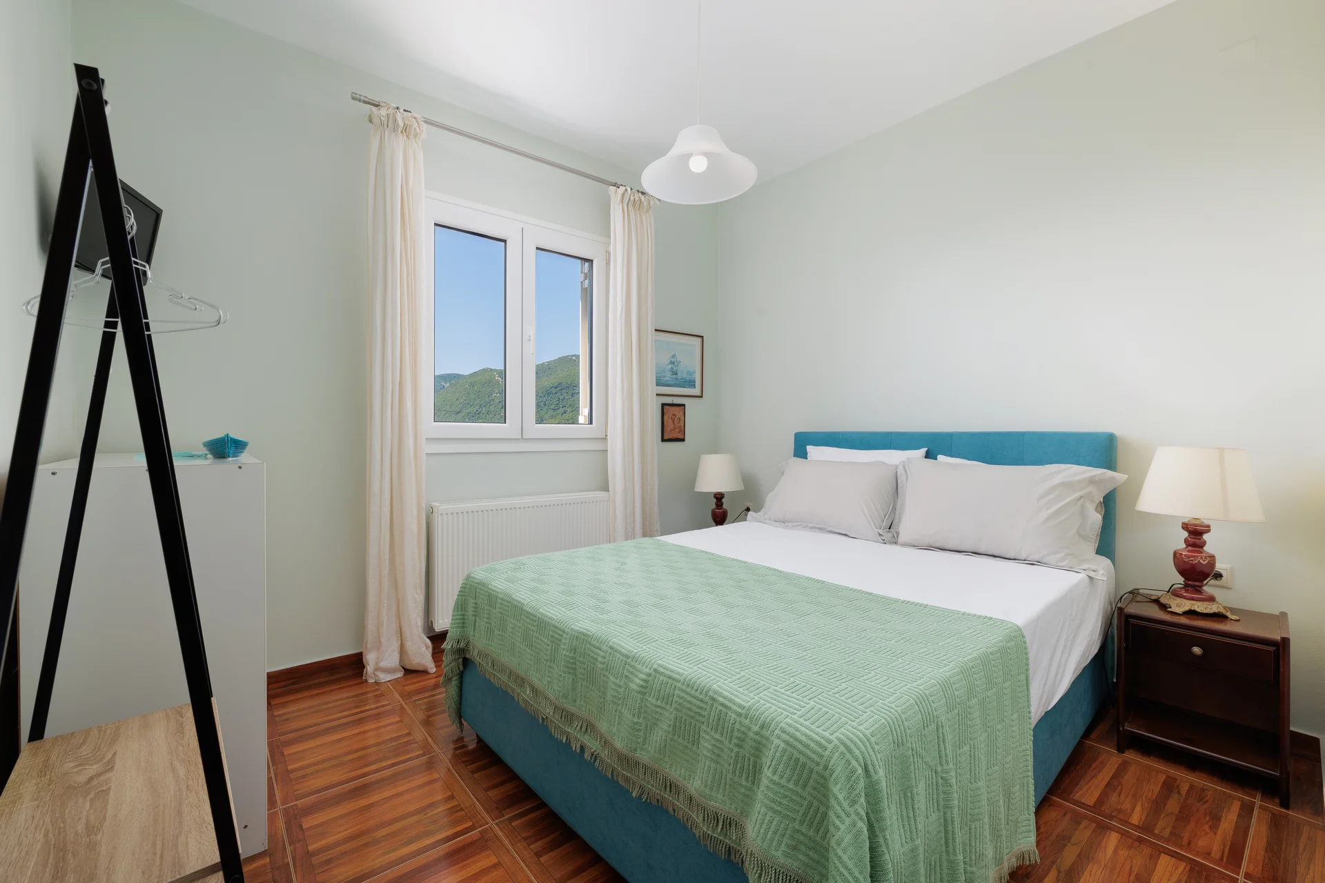 Second bedroom with twin beds at Ef Zin Villa Corfu